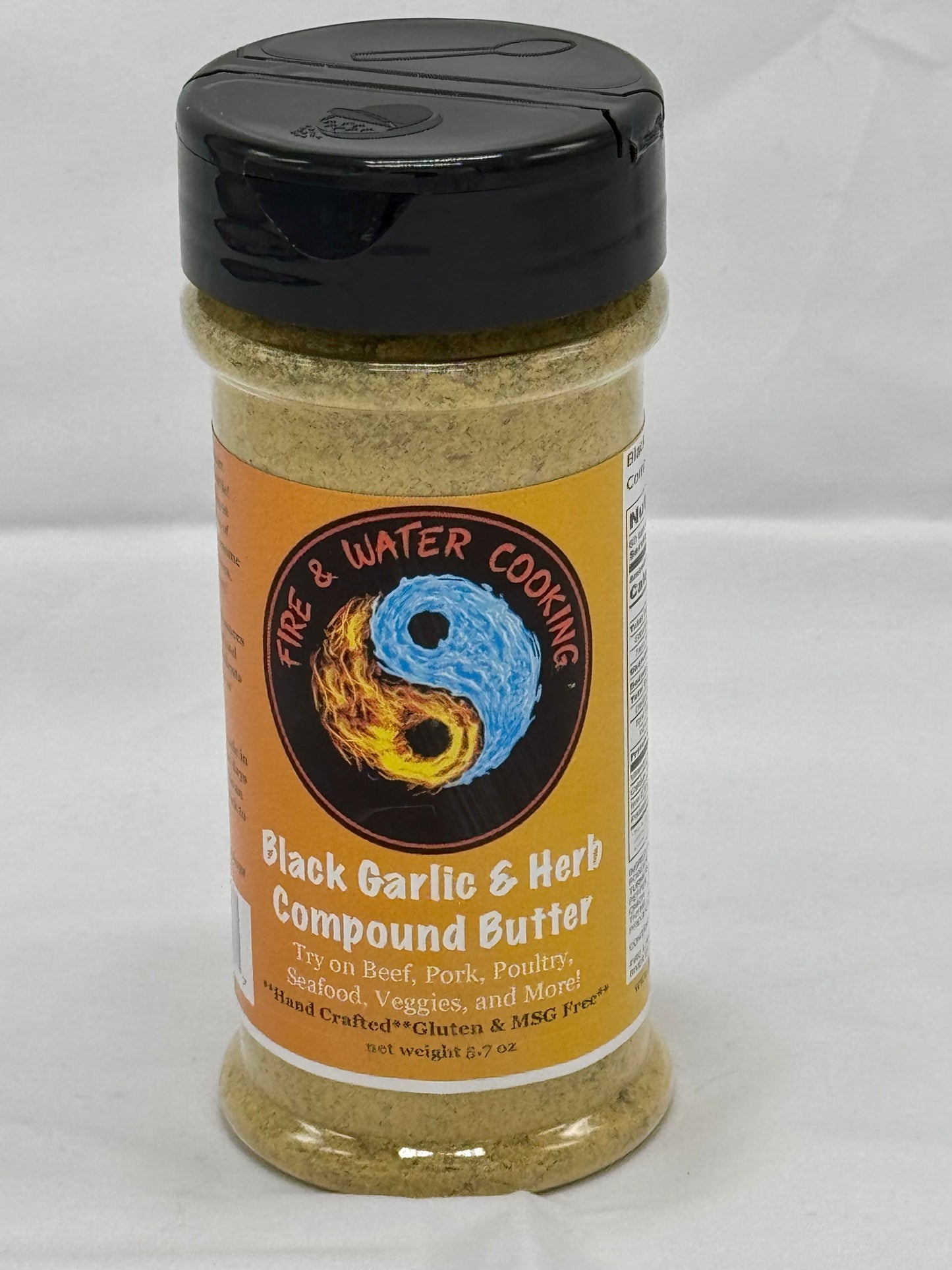 Fire & Water Cooking Black Garlic & Herb Compound Butter Seasoning