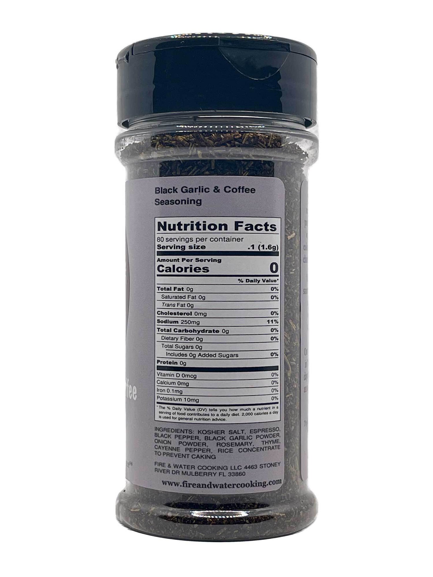 Fire & Water Cooking Black Garlic Coffee Seasoning