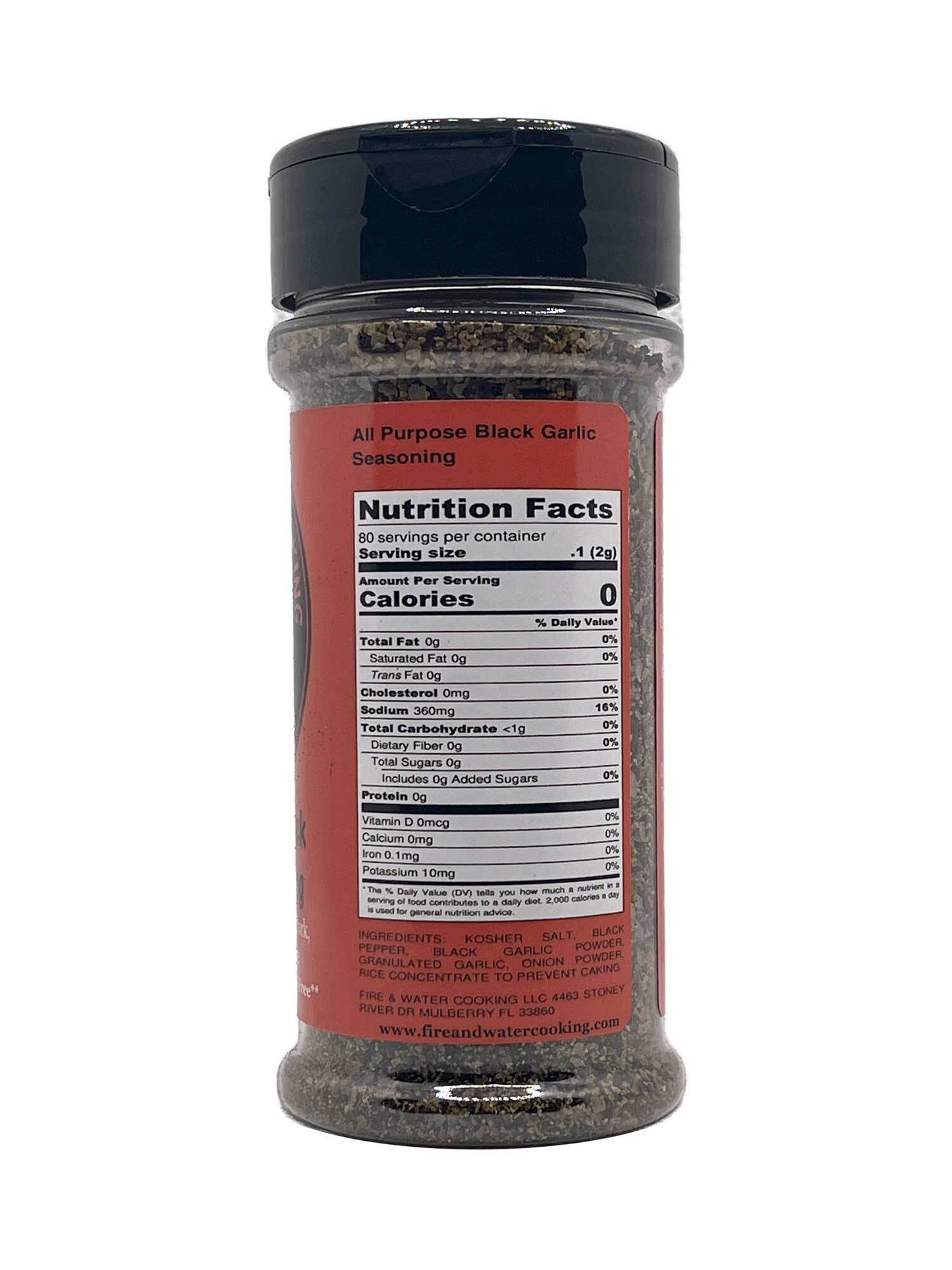 Fire & Water Cooking All Purpose Black Garlic Rub