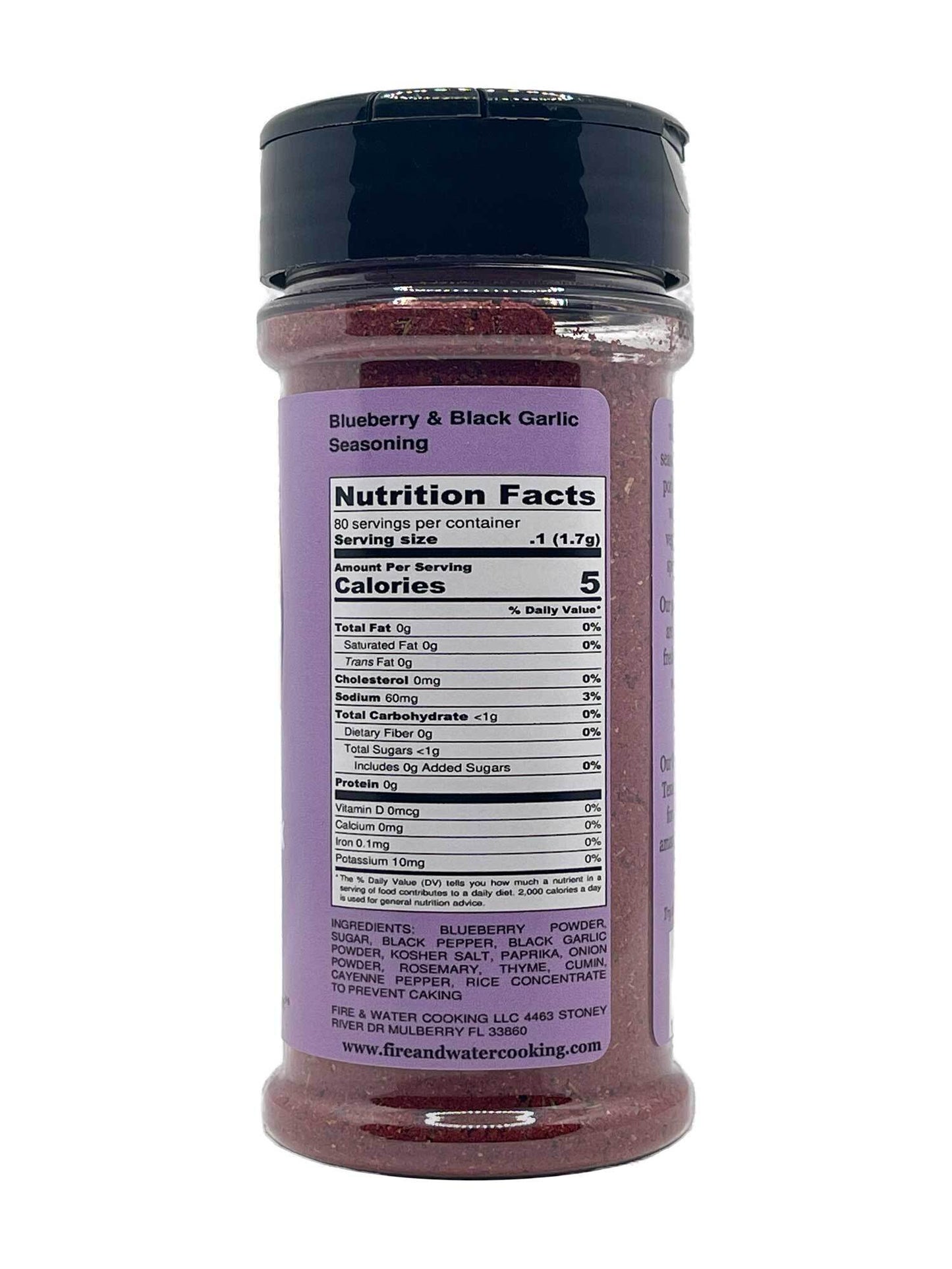 Fire & Water Cooking Blueberry & Black Garlic Seasoning