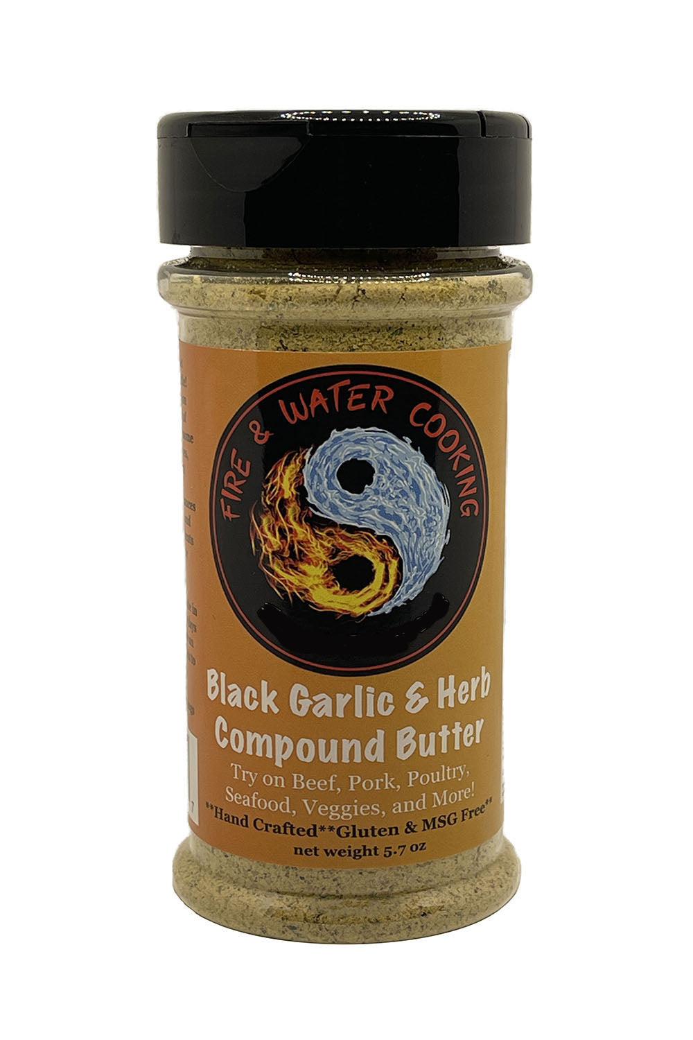 Fire & Water Cooking Black Garlic & Herb Compound Butter Seasoning