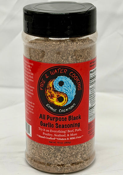Fire & Water Cooking All Purpose Black Garlic Seasoning - Large Size