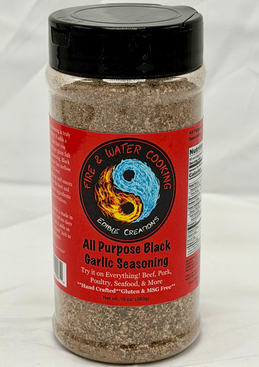 Fire & Water Cooking All Purpose Black Garlic Seasoning - Large Size